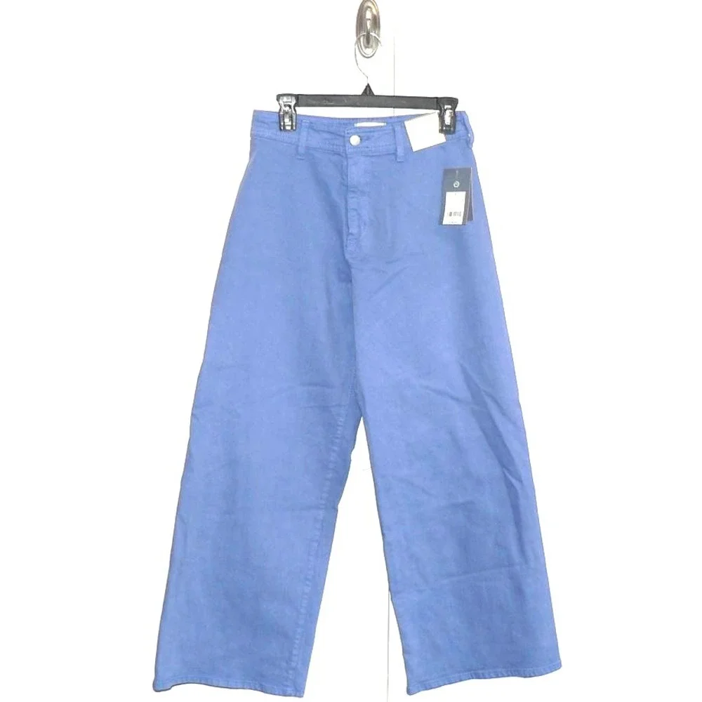 Universal Thread Women's High Rise Sailor Wide Leg Ankle Jeans in Blue Size 6 - Picture 4 of 10